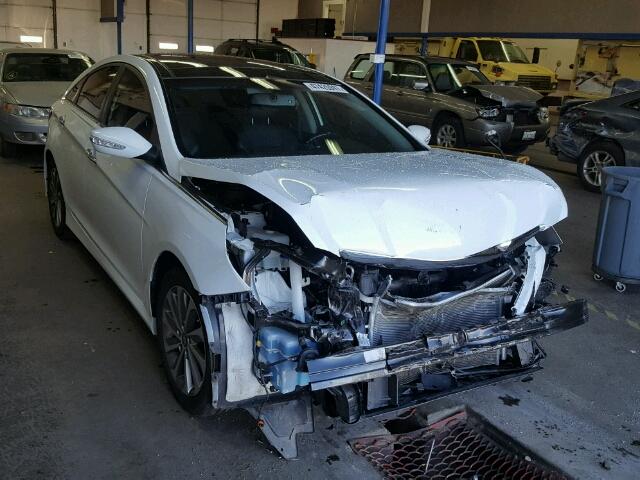 5NPEC4AC9EH853228 - 2014 HYUNDAI SONATA SE WHITE photo 1