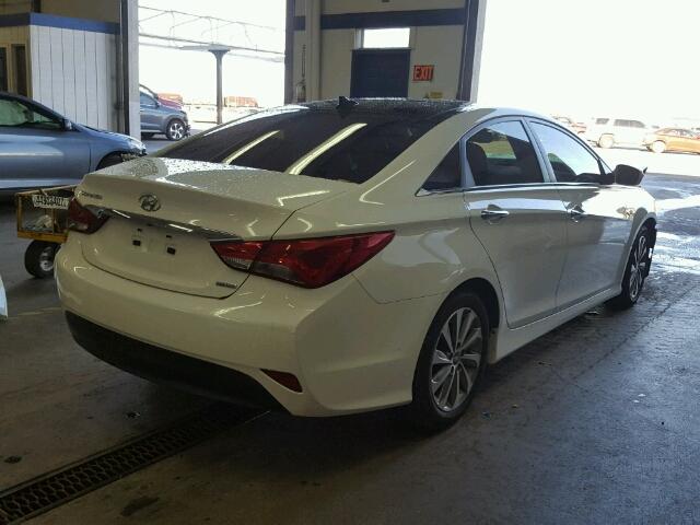 5NPEC4AC9EH853228 - 2014 HYUNDAI SONATA SE WHITE photo 4