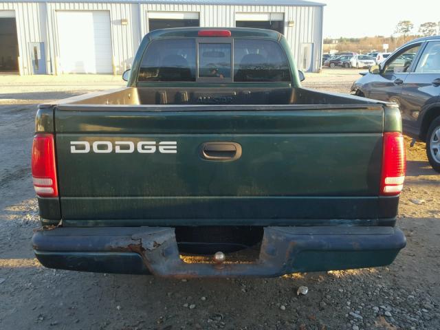 1B7FL26X5YS668877 - 2000 DODGE DAKOTA GREEN photo 9