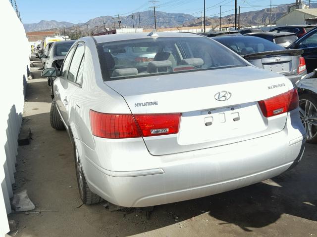 5NPET46C39H481514 - 2009 HYUNDAI SONATA GLS SILVER photo 3