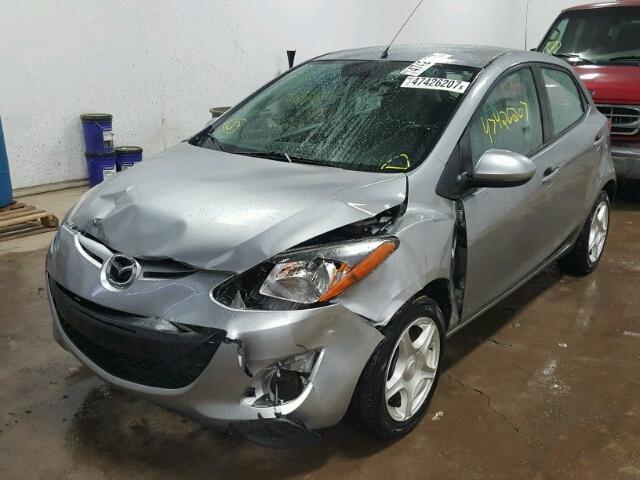 JM1DE1KY5C0148340 - 2012 MAZDA MAZDA2 SILVER photo 2