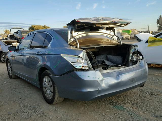 1HGCP2F32CA129363 - 2012 HONDA ACCORD LX BLUE photo 3