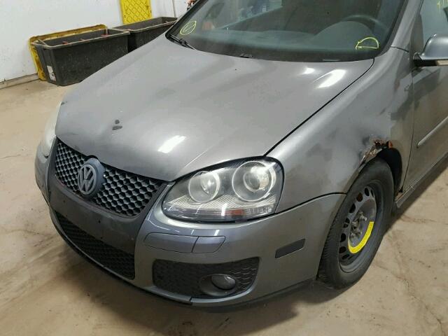 WVWEV71K46W096253 - 2006 VOLKSWAGEN NEW GTI GRAY photo 9