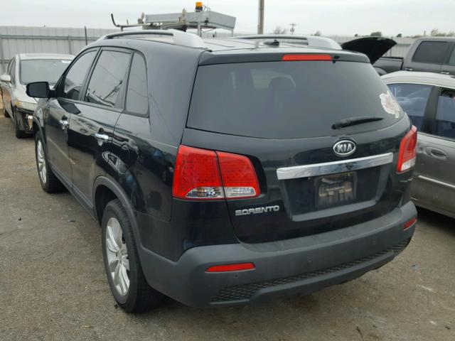 5XYKT4A23BG113039 - 2011 KIA SORENTO BA BLACK photo 3