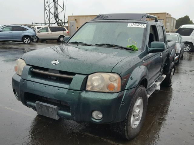 1N6ED27Y91C342092 - 2001 NISSAN FRONTIER C GREEN photo 2