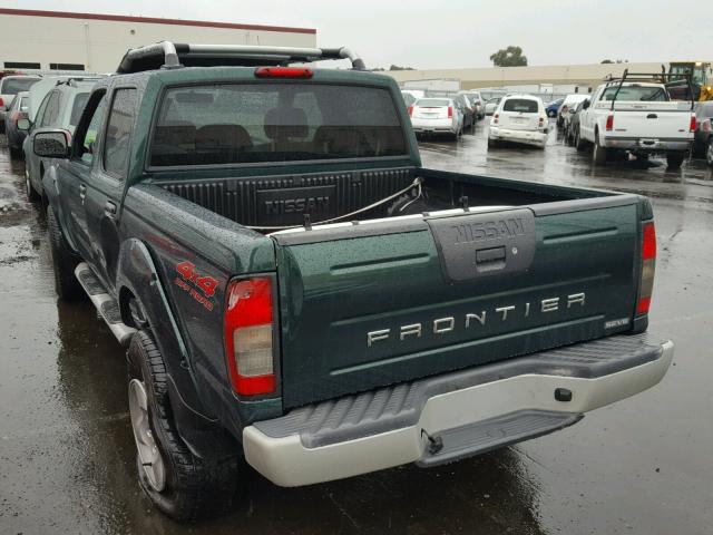 1N6ED27Y91C342092 - 2001 NISSAN FRONTIER C GREEN photo 3