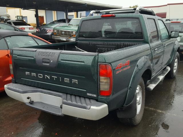 1N6ED27Y91C342092 - 2001 NISSAN FRONTIER C GREEN photo 4