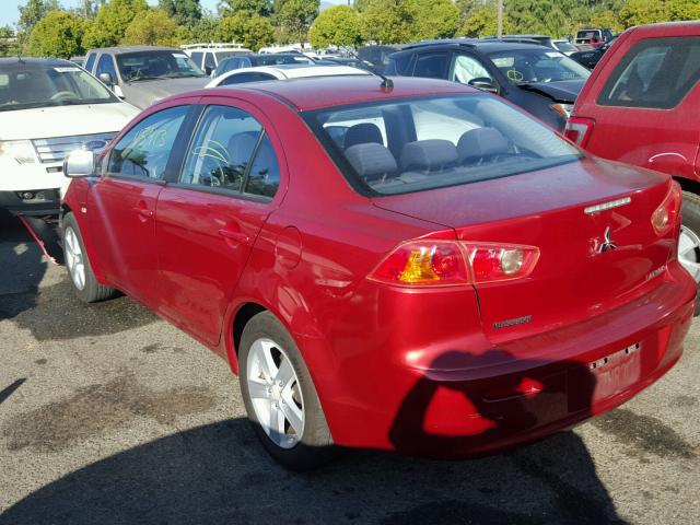 JA3AU26UX8U008253 - 2008 MITSUBISHI LANCER ES RED photo 3