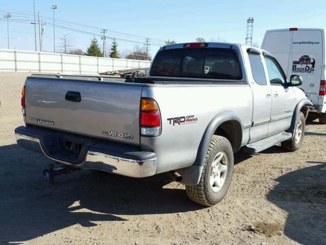 5TBBT441X2S294834 - 2002 TOYOTA TUNDRA ACC SILVER photo 4