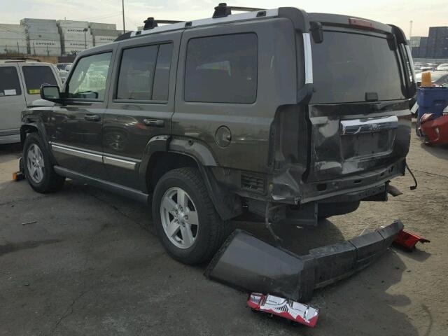 1J8HH58NX6C296072 - 2006 JEEP COMMANDER BLACK photo 3