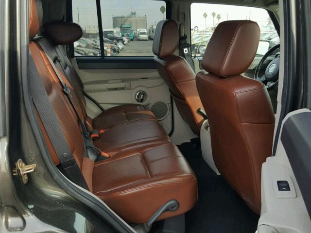 1J8HH58NX6C296072 - 2006 JEEP COMMANDER BLACK photo 6