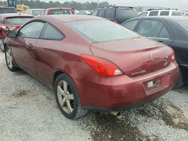 1G2ZH17N084142557 - 2008 PONTIAC G6 GT MAROON photo 3