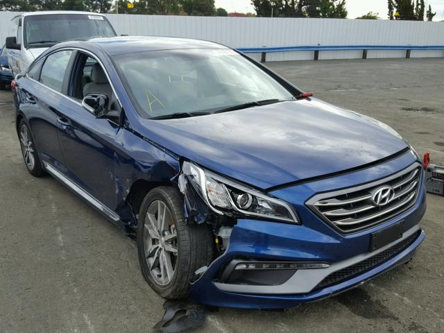 5NPE34AB0HH578019 - 2017 HYUNDAI SONATA SPO BLUE photo 1