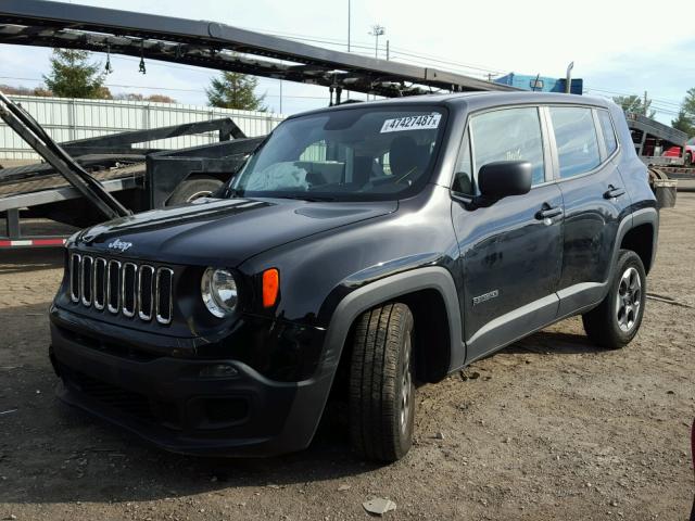 ZACCJBAT8GPD06303 - 2016 JEEP RENEGADE S BLACK photo 2