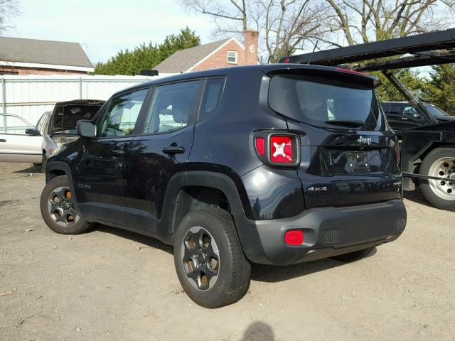 ZACCJBAT8GPD06303 - 2016 JEEP RENEGADE S BLACK photo 3