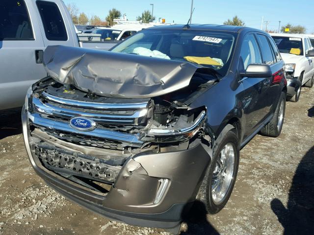 2FMDK3KC5DBA14299 - 2013 FORD EDGE LIMIT GRAY photo 2