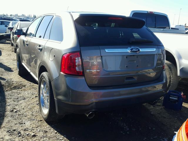 2FMDK3KC5DBA14299 - 2013 FORD EDGE LIMIT GRAY photo 3