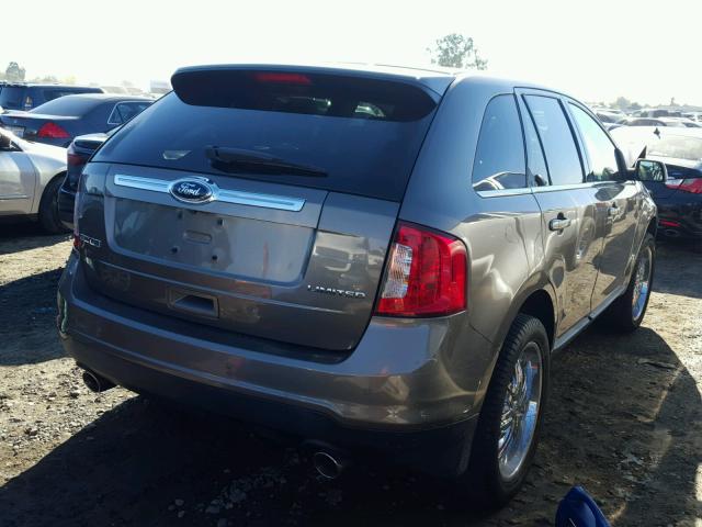 2FMDK3KC5DBA14299 - 2013 FORD EDGE LIMIT GRAY photo 4