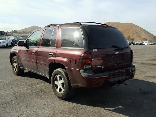 1GNDS13S362250108 - 2006 CHEVROLET TRAILBLAZE MAROON photo 3