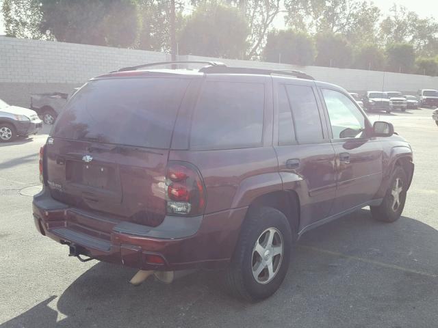 1GNDS13S362250108 - 2006 CHEVROLET TRAILBLAZE MAROON photo 4