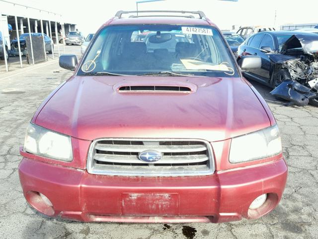 JF1SG69614H722878 - 2004 SUBARU FORESTER 2 RED photo 9