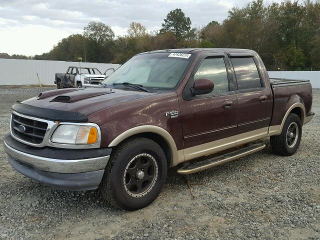 1FTRW07W91KD79120 - 2001 FORD F150 SUPER MAROON photo 2