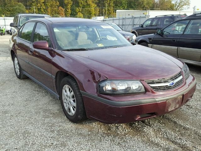 2G1WF52E639249520 - 2003 CHEVROLET IMPALA MAROON photo 1