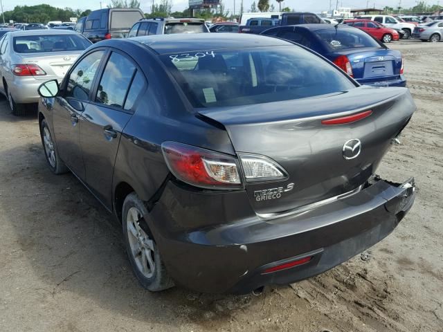 JM1BL1SF3A1228304 - 2010 MAZDA 3 I GRAY photo 3