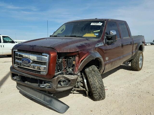 1FT7W2BT1FEA68903 - 2015 FORD F250 SUPER BURGUNDY photo 2