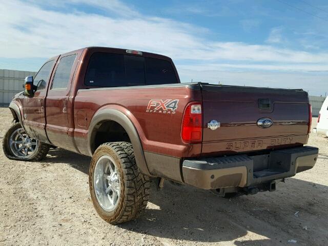 1FT7W2BT1FEA68903 - 2015 FORD F250 SUPER BURGUNDY photo 3