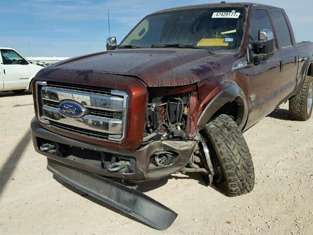 1FT7W2BT1FEA68903 - 2015 FORD F250 SUPER BURGUNDY photo 9