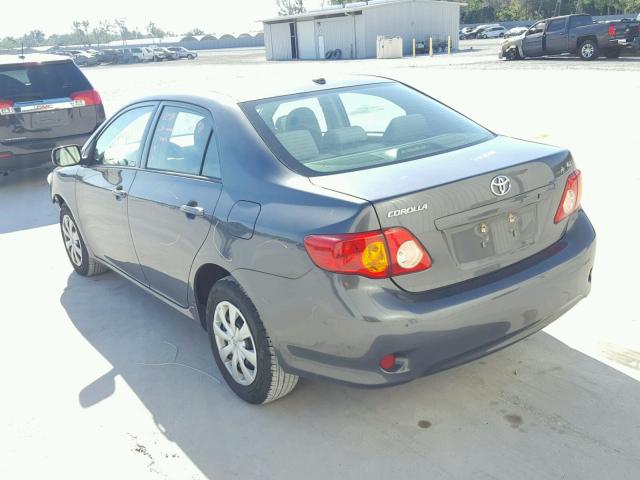 2T1BU40E59C161561 - 2009 TOYOTA COROLLA BA GRAY photo 3