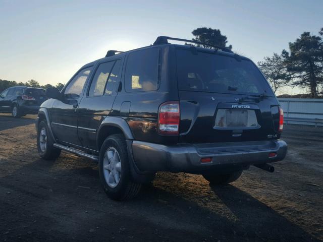 JN8DR07YX1W519191 - 2001 NISSAN PATHFINDER BLACK photo 3