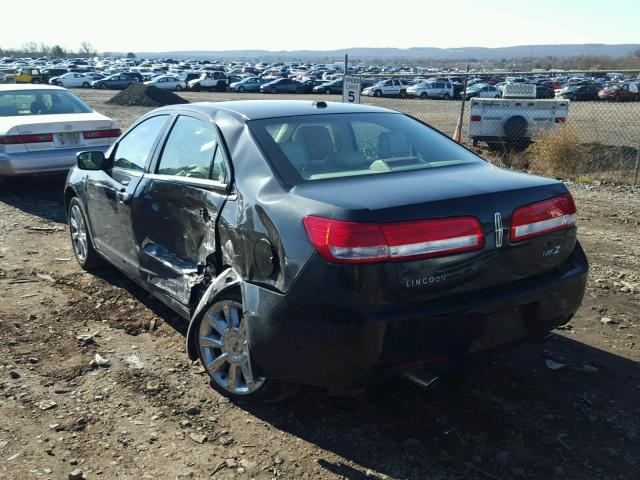 3LNHL2GC4CR838814 - 2012 LINCOLN MKZ BLACK photo 3