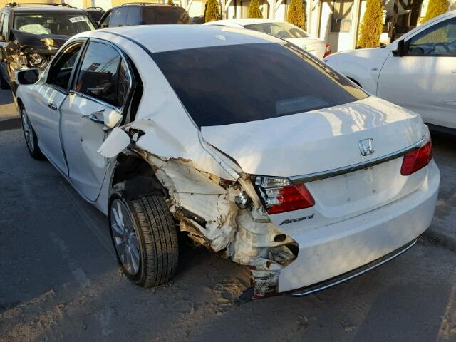 1HGCR2F86DA802324 - 2013 HONDA ACCORD EXL WHITE photo 3