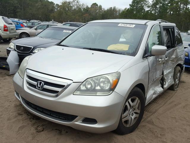 5FNRL38747B094493 - 2007 HONDA ODYSSEY EX SILVER photo 2