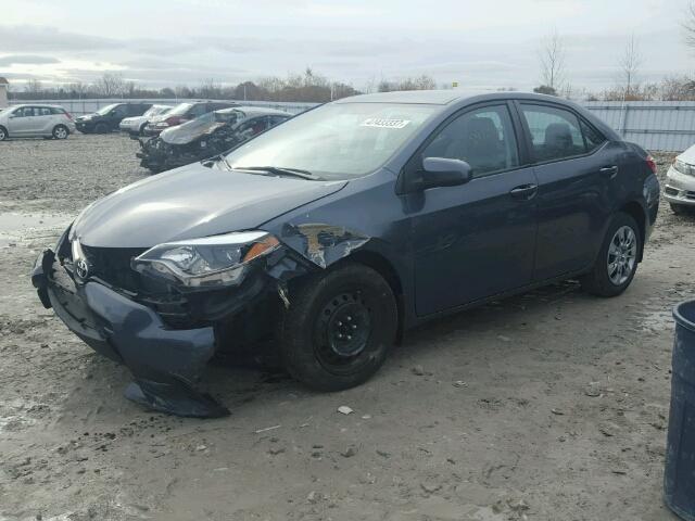 2T1BURHE7EC036492 - 2014 TOYOTA COROLLA L GRAY photo 2