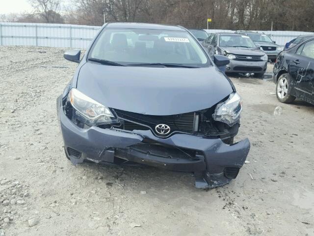 2T1BURHE7EC036492 - 2014 TOYOTA COROLLA L GRAY photo 9