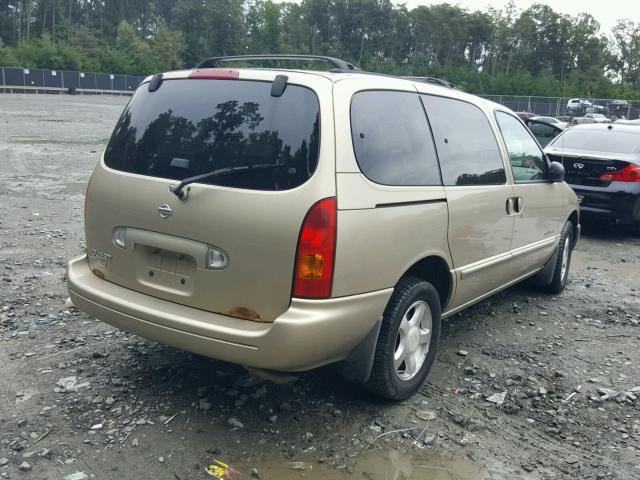 4N2XN11T9XD820186 - 1999 NISSAN QUEST SE GOLD photo 4