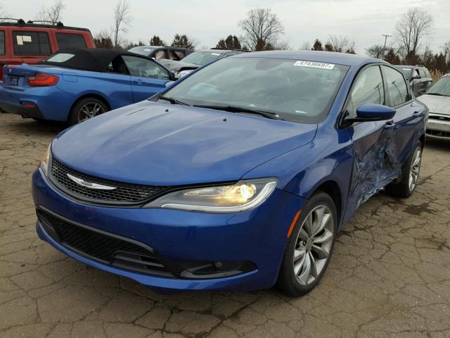 1C3CCCBB3FN737228 - 2015 CHRYSLER 200 S BLUE photo 2