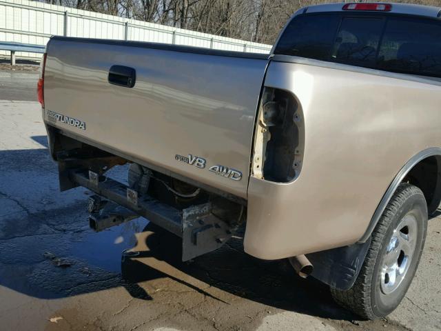 5TBBT44105S468625 - 2005 TOYOTA TUNDRA ACC GOLD photo 9