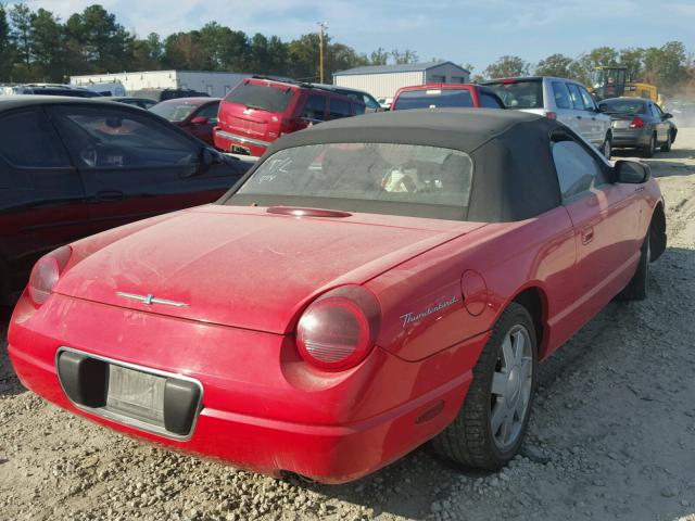 1FAHP60A92Y129908 - 2002 FORD THUNDERBIR RED photo 4