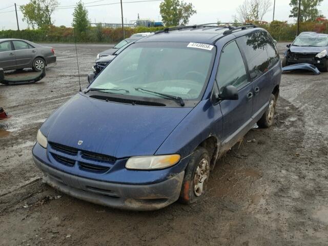 2B4GP2536YR764586 - 2000 DODGE CARAVAN BLUE photo 2