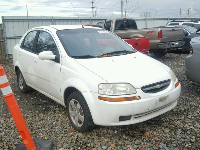 KL1TD52675B470304 - 2005 CHEVROLET AVEO BASE WHITE photo 1