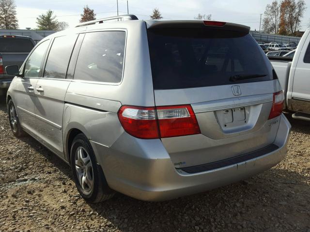 5FNRL38475B029639 - 2005 HONDA ODYSSEY EX SILVER photo 3