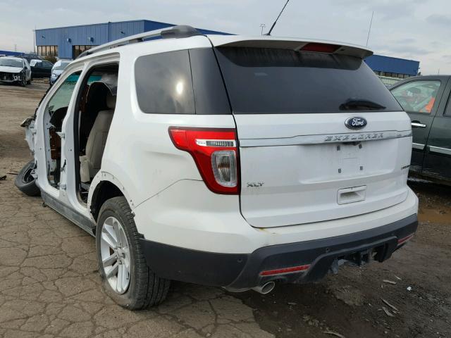 1FM5K7D82EGA55603 - 2014 FORD EXPLORER X WHITE photo 3