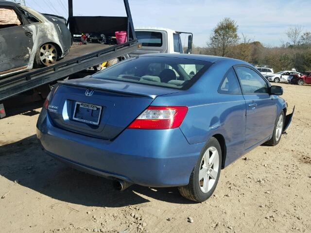 2HGFG12897H567202 - 2007 HONDA CIVIC EX BLUE photo 4