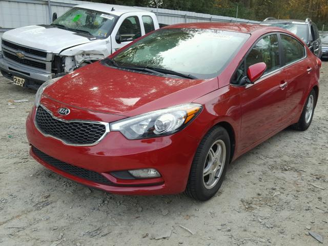 KNAFX4A8XE5235918 - 2014 KIA FORTE EX RED photo 2