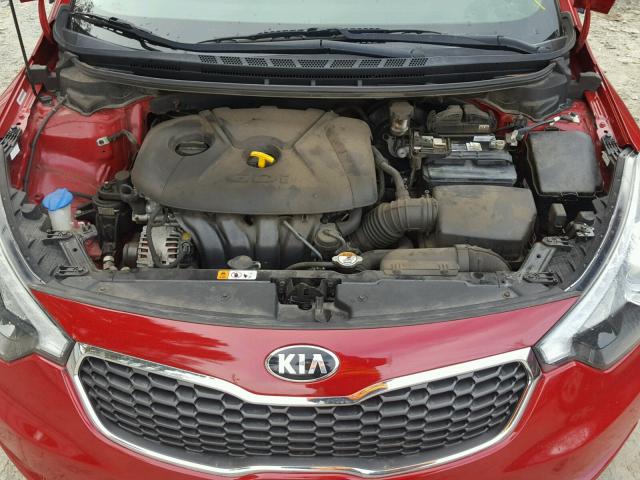 KNAFX4A8XE5235918 - 2014 KIA FORTE EX RED photo 7