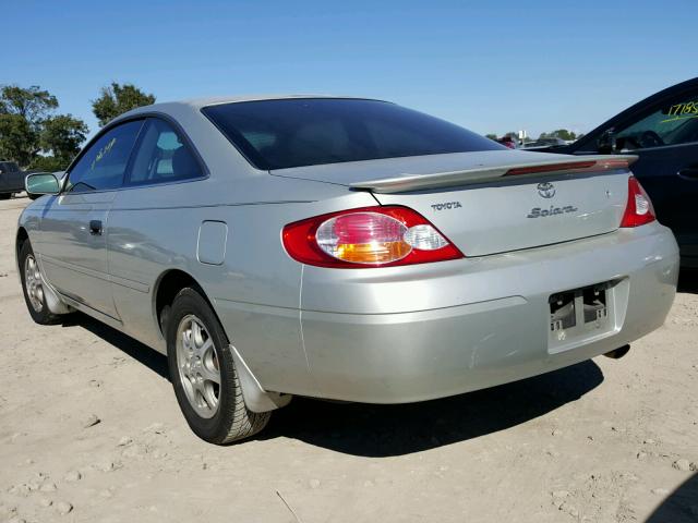 2T1CE22P72C010358 - 2002 TOYOTA CAMRY SOLA SILVER photo 3